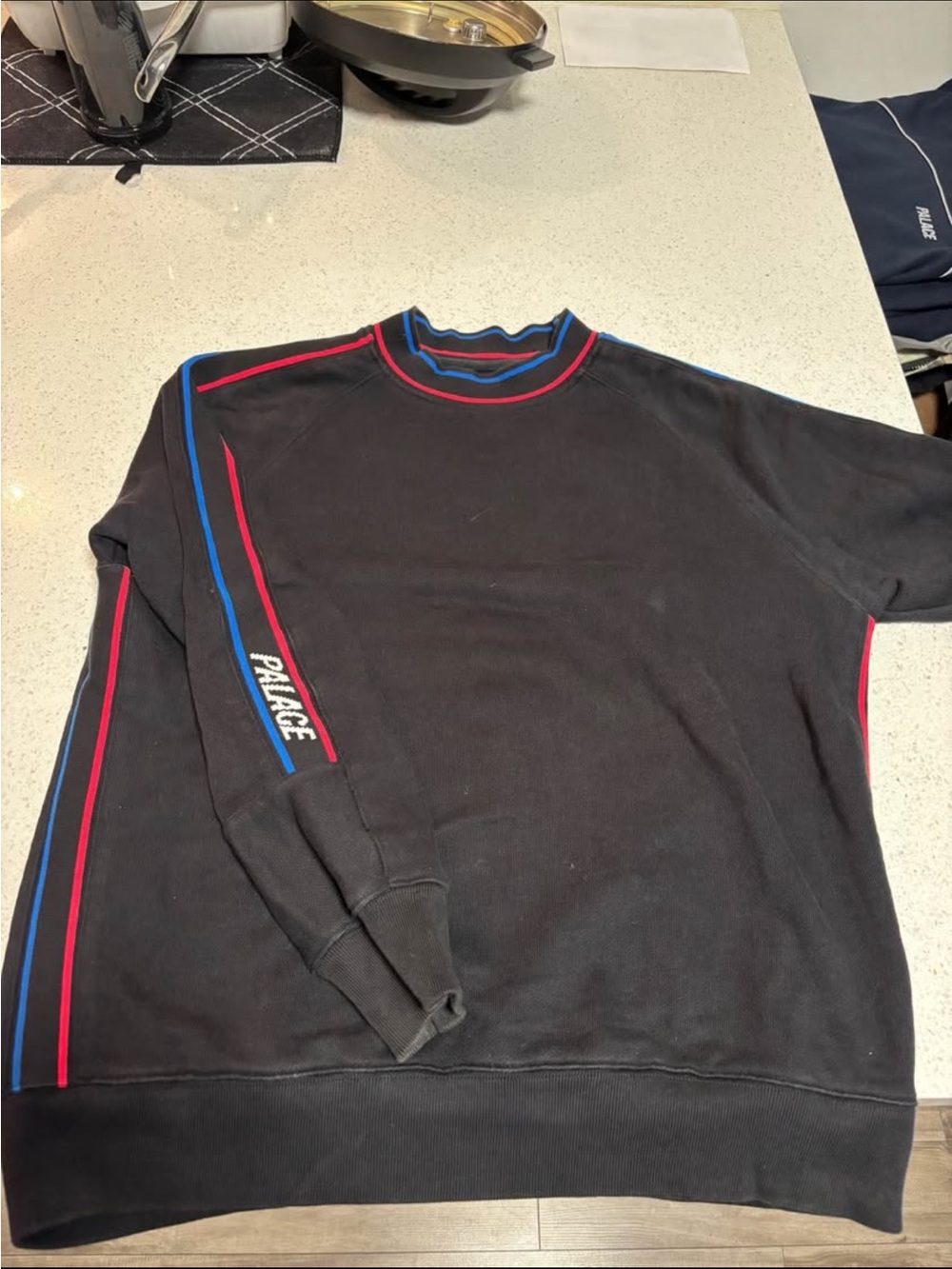 PALACE JQ Mockneck sweater in black (SS19 collection) (Size: S)